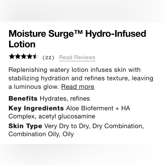 NEW! Clinique Moisture Surge hydro-infused lotion 13.5oz/400 JUMBO SIZE! 🎉 - Picture 4 of 7